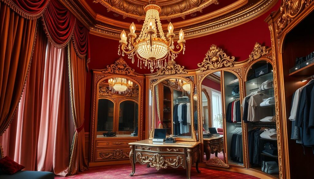 elegant rich dressing room